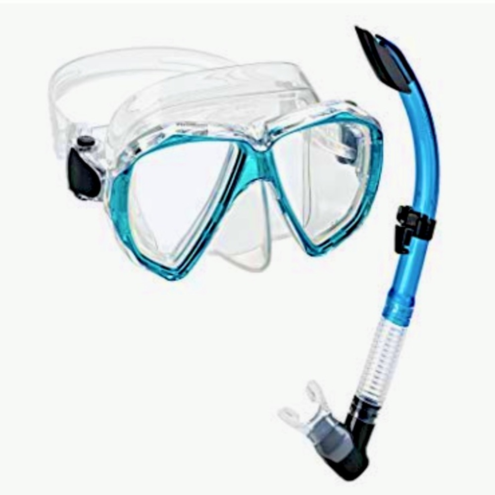 Phantom Aquatics Turquoise Mask and Snorkel set